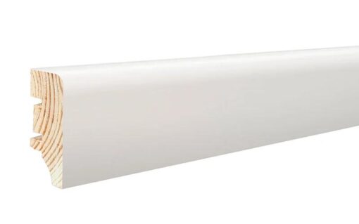 Sockelleiste weiß Echtholz 4cm