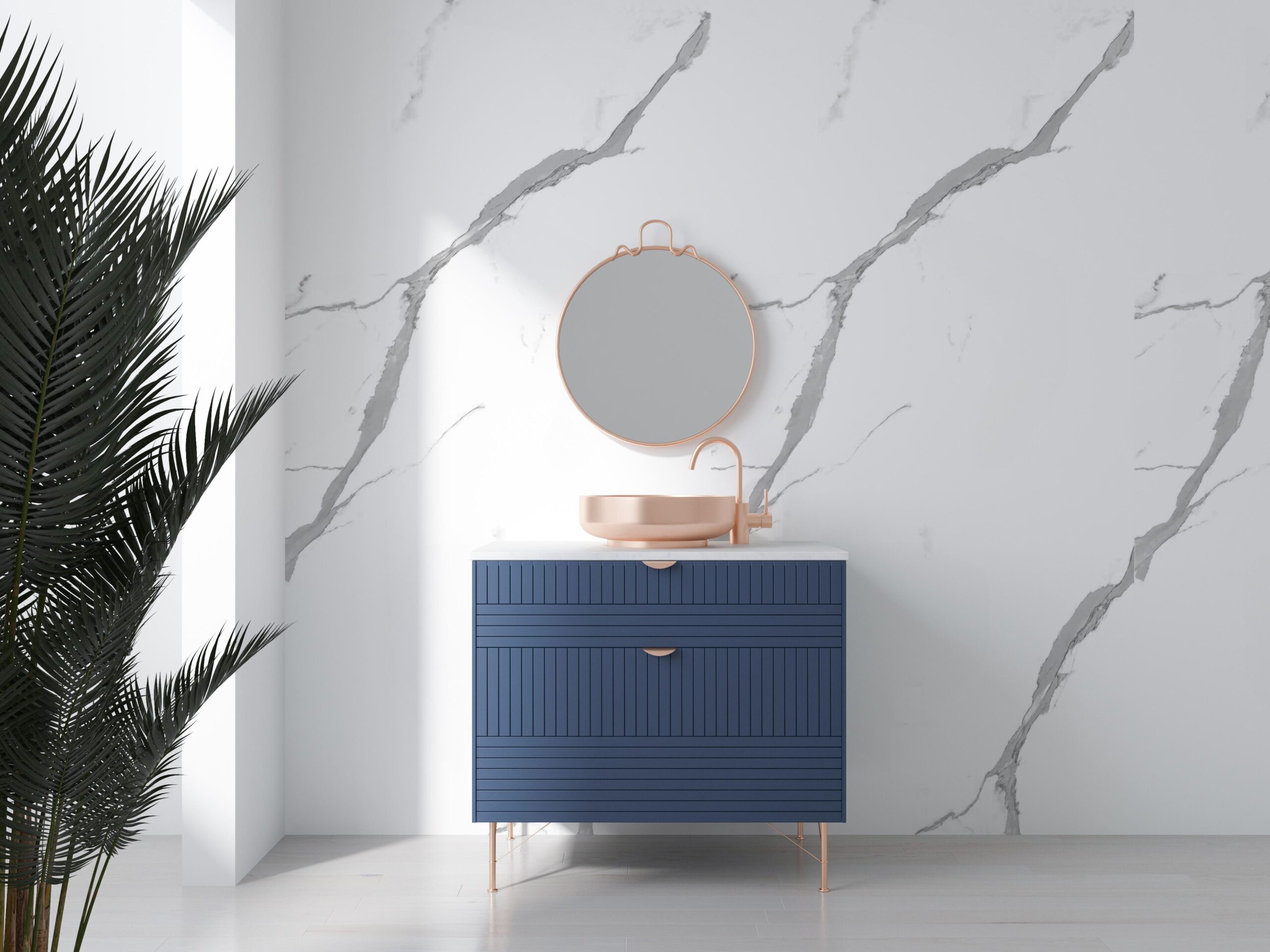 Marmor Wandpaneel Calacatta White / 260 x 122 x 0,3 cm