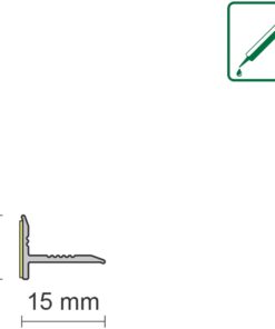 Abschlussprofil simple-fix 33 elox. Alu Selbstklebend 15 x 11 x 2700 mm Silber