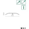 Universalprofil dowel-fix 06 Alu eloxiert Selbstklebend 37 x 55 x 900 mm Silber