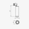 3 Phasen Schienenstrahler, OR 1020-60, Weiß, 4000K, 10W